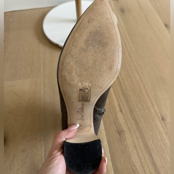 Sam Edelman Metallic Leather High Heeled Boots Size 9.5 - Picture 2 of 5